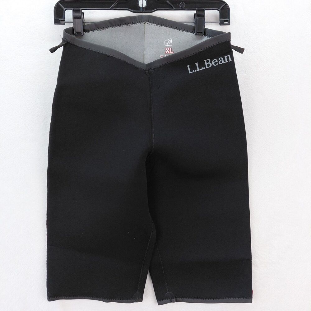 LL Bean Camaro Shorts Mens XL Black Second Skin Neoprene Ultraflex Diving Paddle